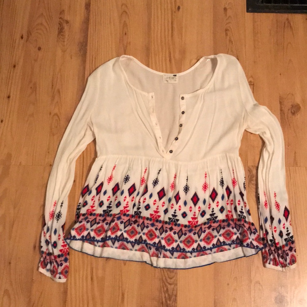 Long sleeve la hearts shirt. Perfect condition